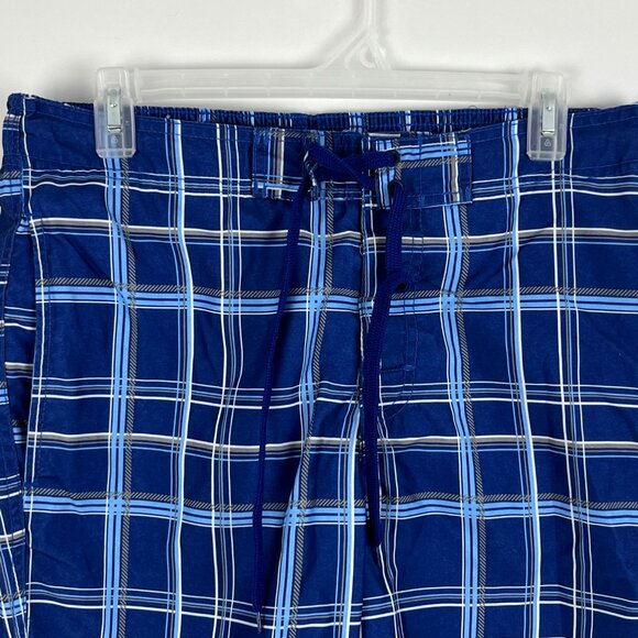 Logan Hill Swimwear Shorts Size S Blue Plaid Elastic Waist 30-32in Inseam 8in - Picture 2 of 9